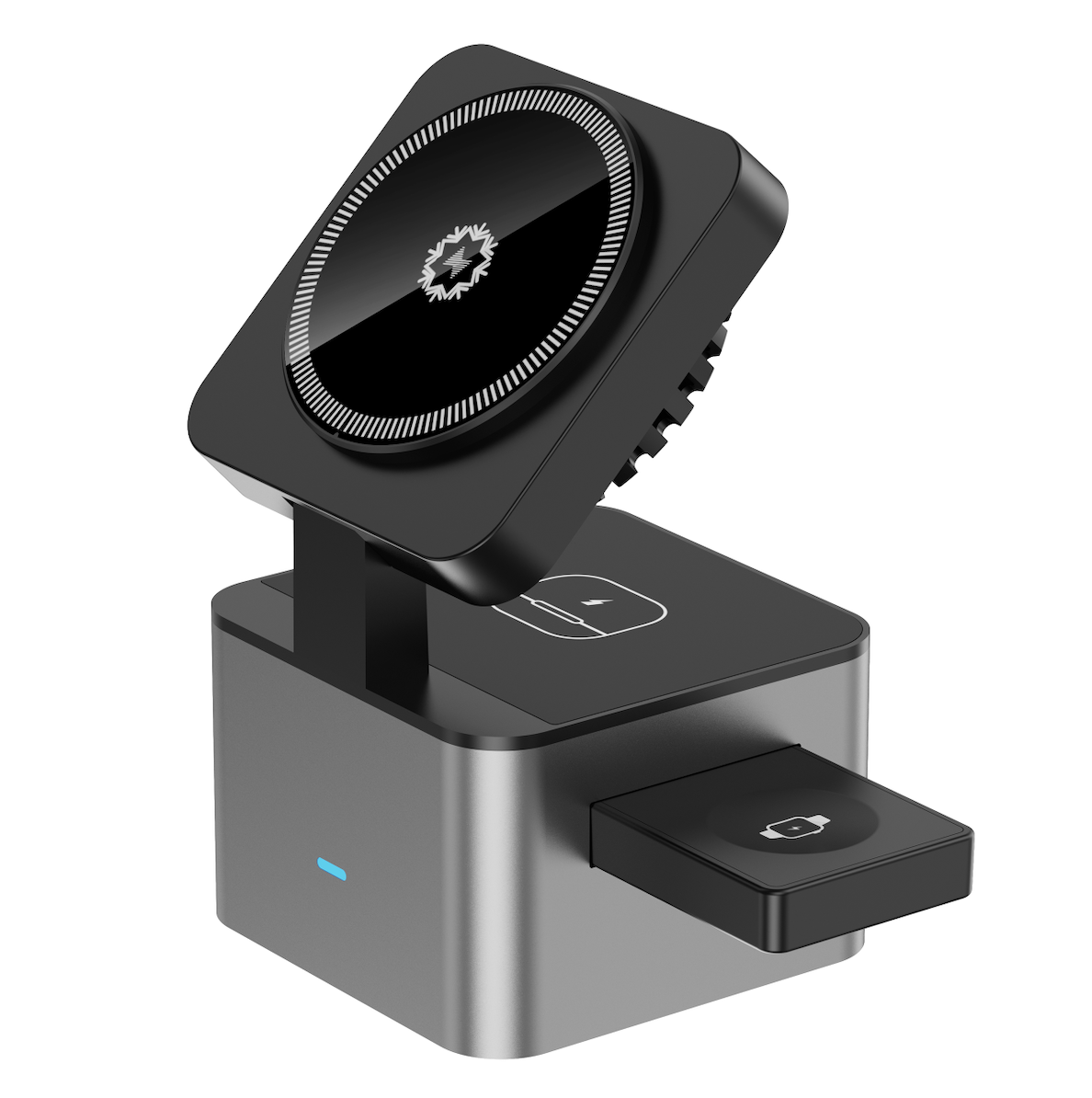 Semiconductor ice cooling 3 in 1 Foldable 15W FAST Magnetic Wireless charging Station, with detachable Apple watch wireless charger
