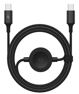 2 in 1 USB-C to USB-C PD65W FAST charging Cable with round shaped iWatch wireless charger