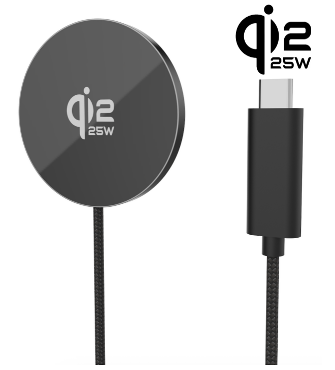 QI2.2 Certified Aluminum alloy 25W FAST Magnetic Wireless charging Pad for iPhone 17/16/15/14/13/12 series