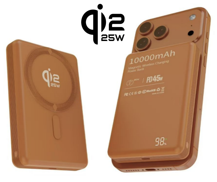 QI2.2 Certified Foldable 3 in 1 25W Magnetic Wireless charging Power Bank (10000mAh) for iPhone 17/16/15/14/13/12 series
