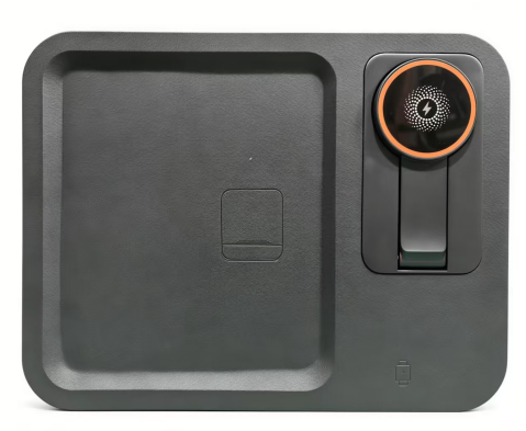 PU leather or Linen fabric 3 in 1 Foldable 15W FAST Magnetic Wireless charging Stand Tray, also can be as a mouse pad