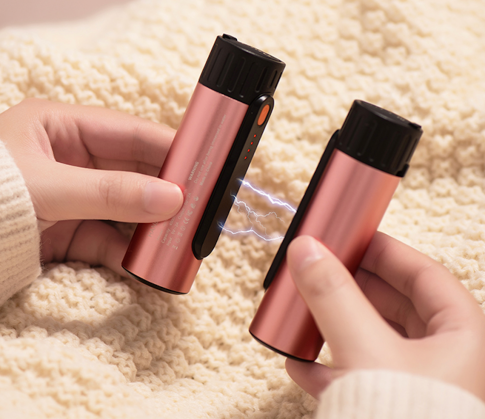 Portable Magnetic Hand Warmer - set of 2pcs with Power Bank Function (9000mAh - 4500mAh of each side) + two keychains