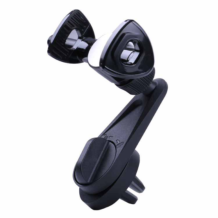 Car Holder with metal pushrod and key button for iPhone and other smart phones